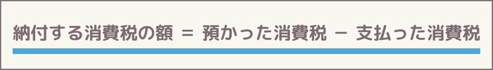 納付する消費税